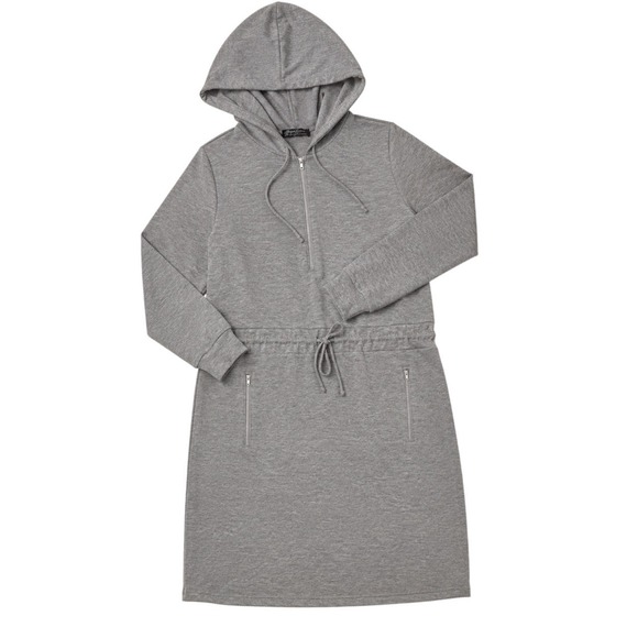 Brigitte Brianna Dresses & Skirts - Brigitte Brianna Modest Essential Sweatshirt Dress (M 4-8) Hooded French Terry